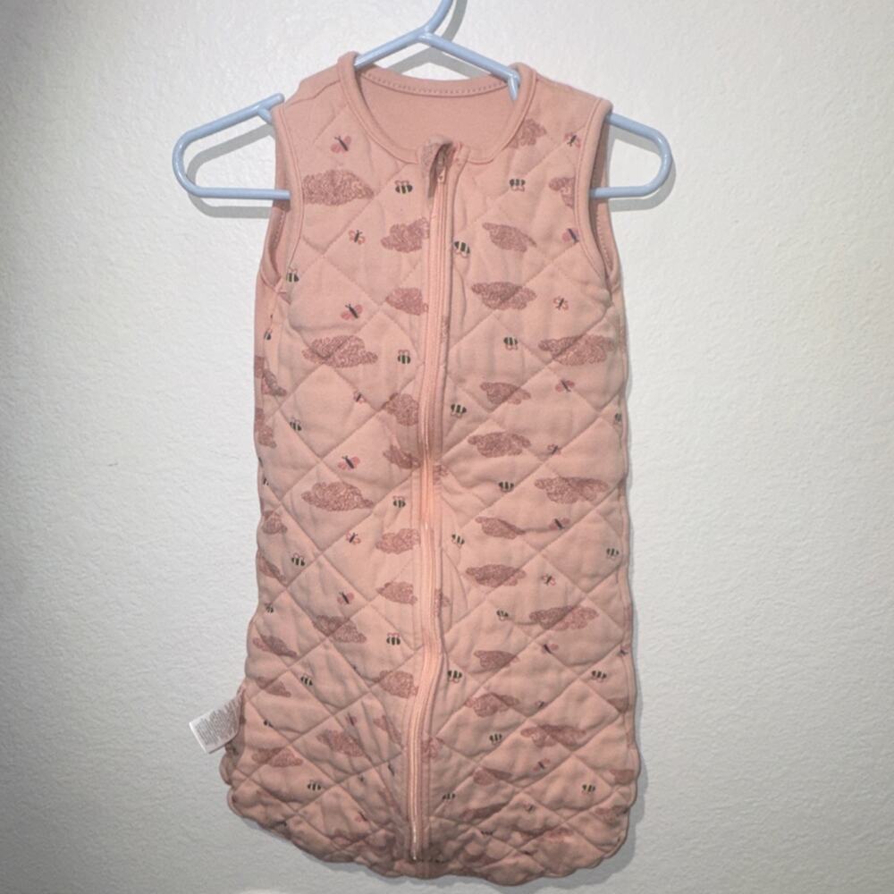 Pink Cotton Swaddle Sack 0-6 Months Baby Sleepwear Polyester Blend